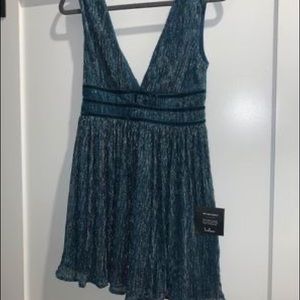 XS Lulus teal metallic dress